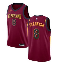 Youth Nike Cleveland Cavaliers #8 Jordan Clarkson Swingman Maroon NBA Jersey - Icon Edition