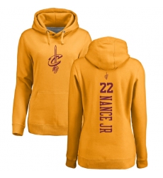 NBA Women's Nike Cleveland Cavaliers #22 Larry Nance Jr. Gold One Color Backer Pullover Hoodie