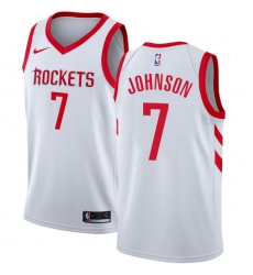 Men's Nike Houston Rockets #7 Joe Johnson Swingman White NBA Jersey - Association Edition