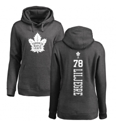 NHL Women's Adidas Toronto Maple Leafs #78 Timothy Liljegren Charcoal One Color Backer Pullover Hoodie