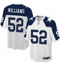 Men's Nike Dallas Cowboys #52 Connor Williams Game White Throwback Alternate NFL Jersey