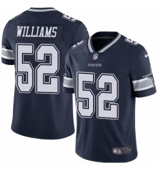 Youth Nike Dallas Cowboys #52 Connor Williams Navy Blue Team Color Vapor Untouchable Limited Player NFL Jersey