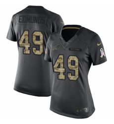 Women's Nike Buffalo Bills #49 Tremaine Edmunds Limited Black 2016 Salute to Service NFL Jersey