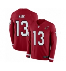 Men's Nike Arizona Cardinals #13 Christian Kirk Limited Red Therma Long Sleeve NFL Jersey