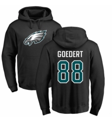 Nike Philadelphia Eagles #88 Dallas Goedert Black Name & Number Logo Pullover Hoodie