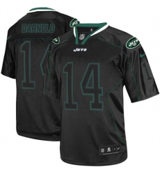 Men's Nike New York Jets #14 Sam Darnold Elite Lights Out Black NFL Jersey