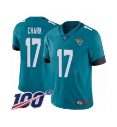 Men's Jacksonville Jaguars #17 DJ Chark Teal Green Alternate Vapor Untouchable Limited Player 100th Season Football Jersey
