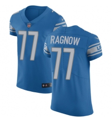 Men's Nike Detroit Lions #77 Frank Ragnow Blue Team Color Vapor Untouchable Elite Player NFL Jersey