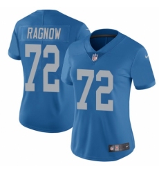 Women's Nike Detroit Lions #72 Frank Ragnow Blue Alternate Vapor Untouchable Limited Player NFL Jersey