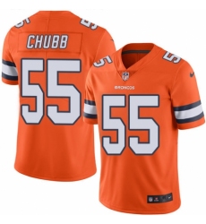 Men's Nike Denver Broncos #55 Bradley Chubb Elite Orange Rush Vapor Untouchable NFL Jersey