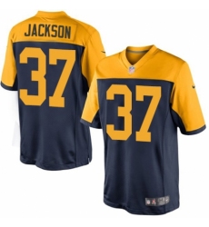 Youth Nike Green Bay Packers #37 Josh Jackson Limited Navy Blue Alternate NFL Jersey