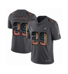 Men's Miami Dolphins #29 Minkah Fitzpatrick Limited Black USA Flag 2019 Salute To Service Football Jersey