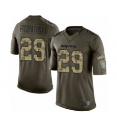 Men's Miami Dolphins #29 Minkah Fitzpatrick Limited Green Salute to Service Football Jersey