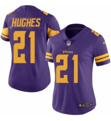 Women's Nike Minnesota Vikings #21 Mike Hughes Limited Purple Rush Vapor Untouchable NFL Jersey