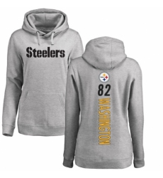 Women's Nike Pittsburgh Steelers #82 James Washington Ash Backer Pullover Hoodie