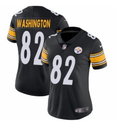 Women's Nike Pittsburgh Steelers #82 James Washington Black Team Color Vapor Untouchable Limited Player NFL Jersey