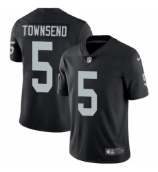 Men's Nike Oakland Raiders #5 Johnny Townsend Black Team Color Vapor Untouchable Limited Player NFL Jersey