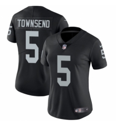 Women's Nike Oakland Raiders #5 Johnny Townsend Black Team Color Vapor Untouchable Limited Player NFL Jersey