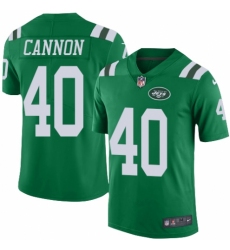 Men's Nike New York Jets #40 Trenton Cannon Limited Green Rush Vapor Untouchable NFL Jersey