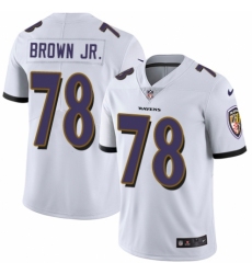 Men's Nike Baltimore Ravens #78 Orlando Brown Jr. White Vapor Untouchable Limited Player NFL Jersey