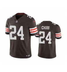 Men's Cleveland Browns #24 Nick Chubb Brown 2023 F.U.S.E. Vapor Untouchable Limited Stitched Jersey