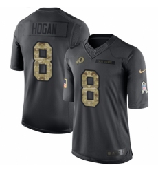 Men's Nike Washington Redskins #8 Kevin Hogan Limited Black 2016 Salute to Service NFL Jersey