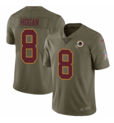 Men's Nike Washington Redskins #8 Kevin Hogan Limited Olive 2017 Salute to Service NFL Jersey
