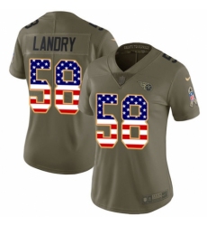 Women's Nike Tennessee Titans #58 Harold Landry Limited Olive/USA Flag 2017 Salute to Service NFL Jersey