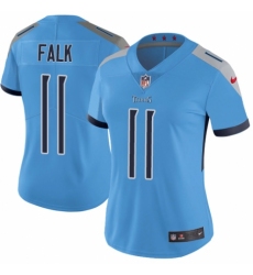 Women's Nike Tennessee Titans #11 Luke Falk Light Blue Alternate Vapor Untouchable Limited Player NFL Jersey