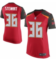 Women's Nike Tampa Bay Buccaneers #36 M.J. Stewart Game Red Team Color NFL Jersey