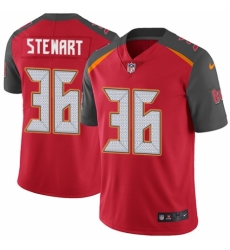Youth Nike Tampa Bay Buccaneers #36 M.J. Stewart Red Team Color Vapor Untouchable Limited Player NFL Jersey
