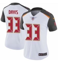 Women's Nike Tampa Bay Buccaneers #33 Carlton Davis White Vapor Untouchable Elite Player NFL Jersey