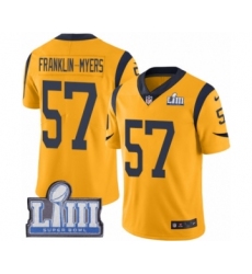 Men's Nike Los Angeles Rams #57 John Franklin-Myers Limited Gold Rush Vapor Untouchable Super Bowl LIII Bound NFL Jersey