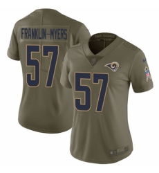 Women's Nike Los Angeles Rams #57 John Franklin-Myers Limited Olive 2017 Salute to Service NFL Jersey