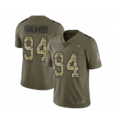 Youth Los Angeles Rams #94 John Franklin-Myers Limited Olive Camo 2017 Salute to Service Football Jersey