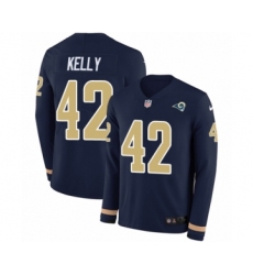 Youth Nike Los Angeles Rams #42 John Kelly Limited Navy Blue Therma Long Sleeve NFL Jersey