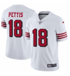 Youth Nike San Francisco 49ers #18 Dante Pettis Limited White Rush Vapor Untouchable NFL Jersey