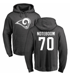 NFL Nike Los Angeles Rams #70 Joseph Noteboom Ash One Color Pullover Hoodie