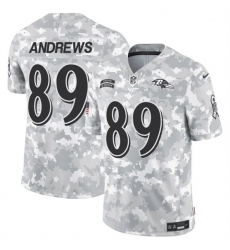 Men's Baltimore Ravens #89 Mark Andrews 2024 F.U.S.E. Arctic Camo Salute to Service Limited Football Stitched Jersey