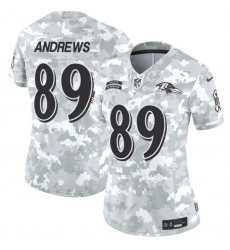 Women's Baltimore Ravens #89 Mark Andrews 2024 F.U.S.E Arctic Camo Salute To Service Limited Stitched Football Jersey(Run Small)