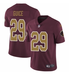 Men's Nike Washington Redskins #29 Derrius Guice Burgundy Red/Gold Number Alternate 80TH Anniversary Vapor Untouchable Limited Player NFL Jersey
