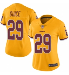 Women's Nike Washington Redskins #29 Derrius Guice Limited Gold Rush Vapor Untouchable NFL Jersey
