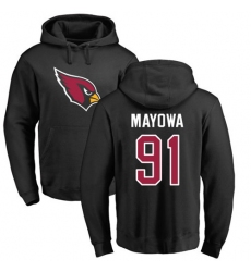 NFL Nike Arizona Cardinals #91 Benson Mayowa Black Name & Number Logo Pullover Hoodie