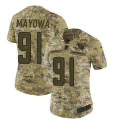 Women's Nike Arizona Cardinals #91 Benson Mayowa Limited Camo 2018 Salute to Service NFL Jersey