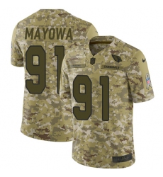 Youth Nike Arizona Cardinals #91 Benson Mayowa Limited Camo 2018 Salute to Service NFL Jersey