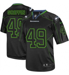 Men's Nike Seattle Seahawks #49 Shaquem Griffin Elite Lights Out Black NFL Jersey