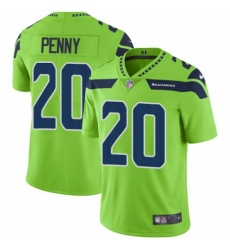 Men's Nike Seattle Seahawks #20 Rashaad Penny Elite Green Rush Vapor Untouchable NFL Jersey