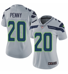 Women's Nike Seattle Seahawks #20 Rashaad Penny Grey Alternate Vapor Untouchable Limited Player NFL Jersey