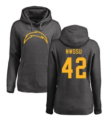 NFL Women's Nike Los Angeles Chargers #42 Uchenna Nwosu Ash One Color Pullover Hoodie