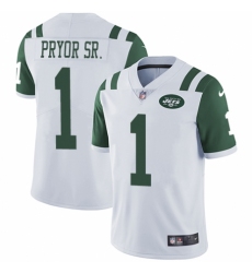 Youth Nike New York Jets #1 Terrelle Pryor Sr. White Vapor Untouchable Limited Player NFL Jersey